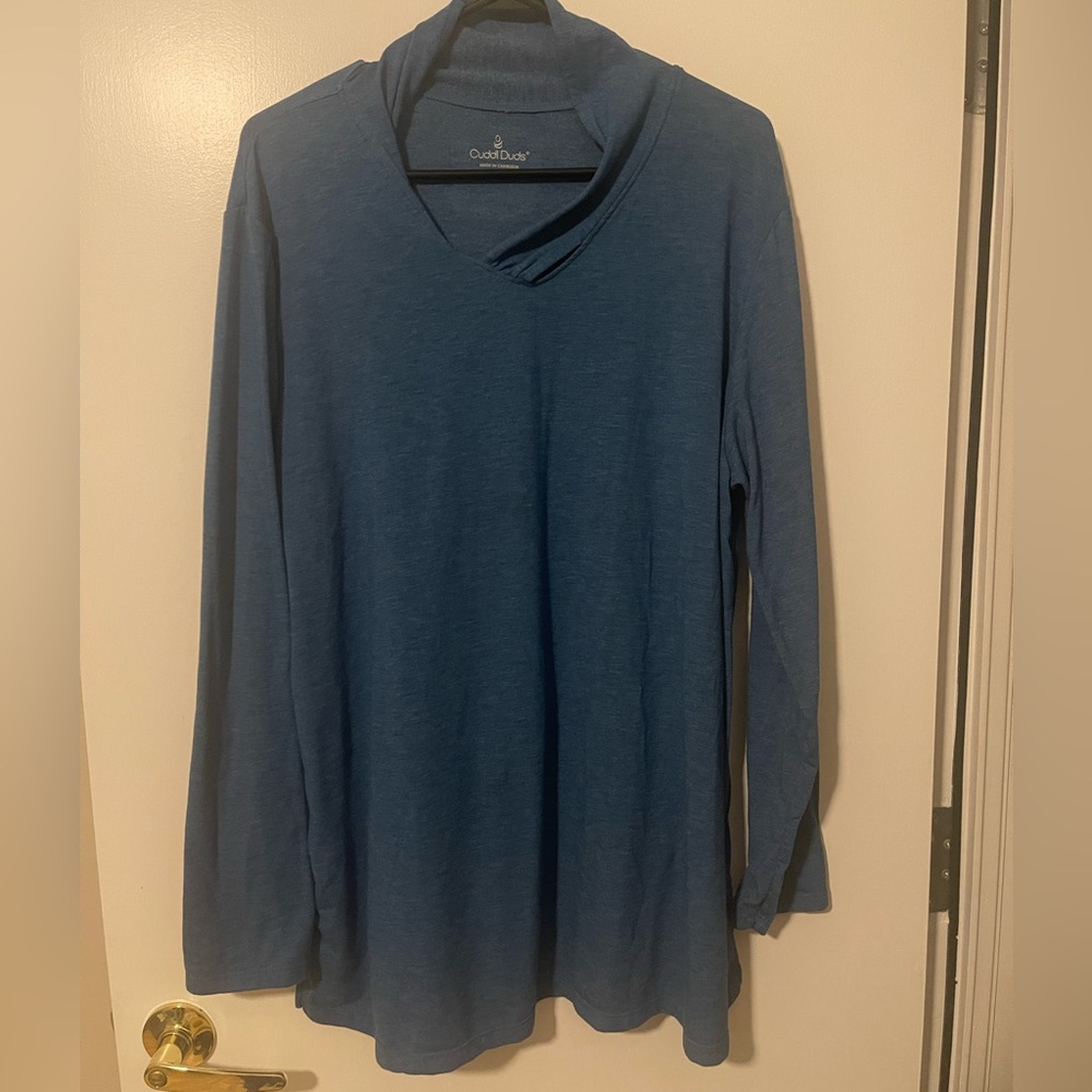 Cuddl Duds Deep Blue Long Sleeve Shirt